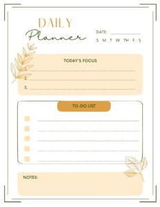 Classic daily weekly monthly planner
