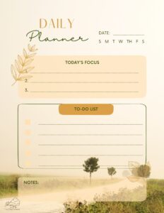daily weekly monthly planner, printable products