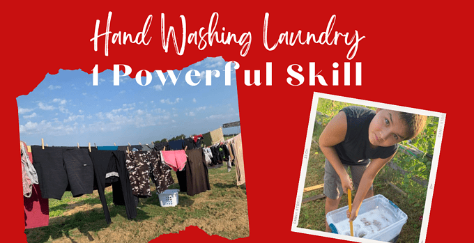 hand washing laundry